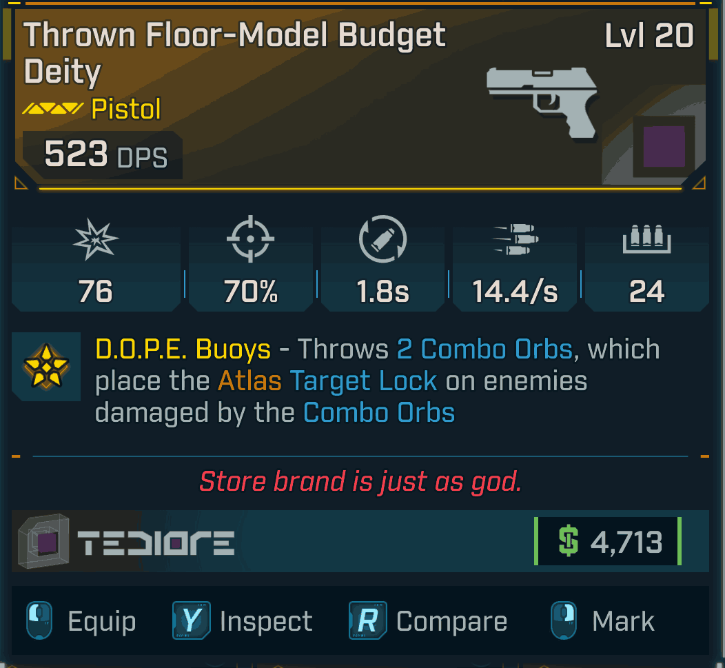 Thrown Floor-Model Budget Deity | PC