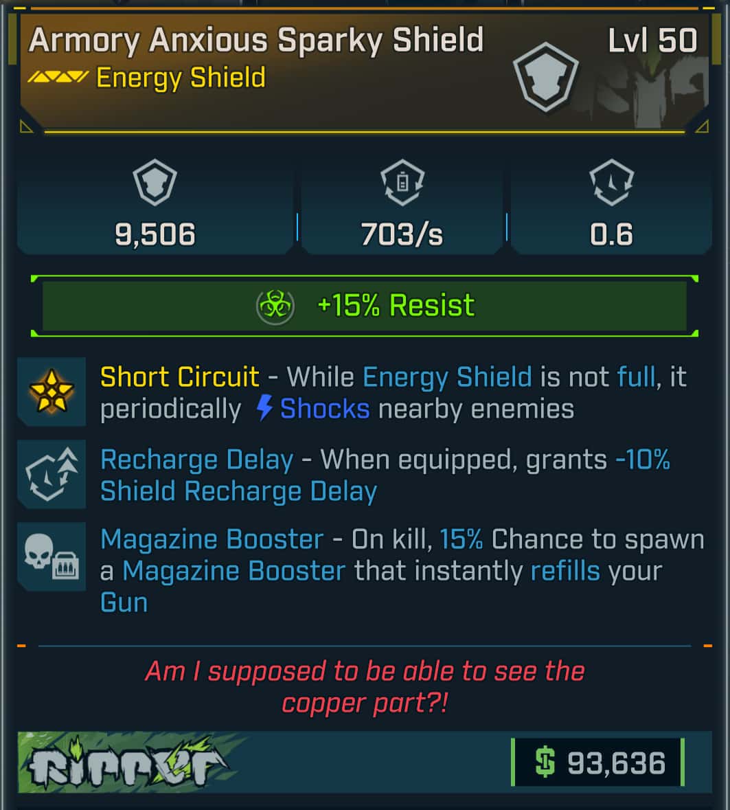 Armory Anxious Sparky Shield | PC