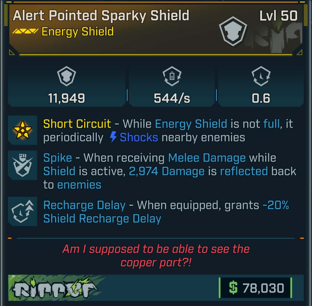 Alert Pointed Sparky Shield | PC