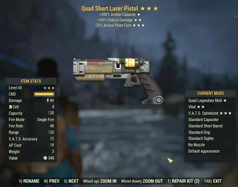 Quad Short Laser Pistol (2024) | PC