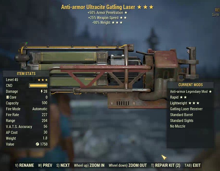 Anti-armor Ultracite Gatling Laser (2024) | PC