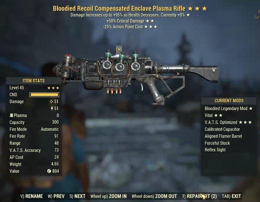 Bloodied Recoil Compensated Enclave Plasma Rifle (2024) | PC
