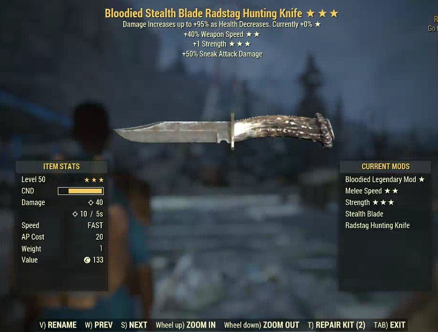 Bloodied Stealth Blade Radstag Hunting Knife (2024) | PC