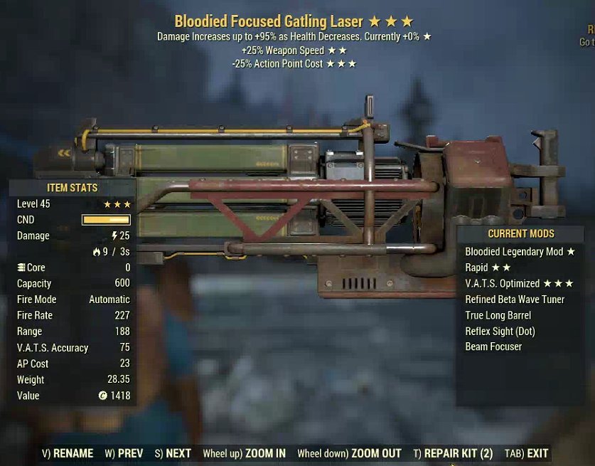 Bloodied Focused Gatling Laser (2024) | PC