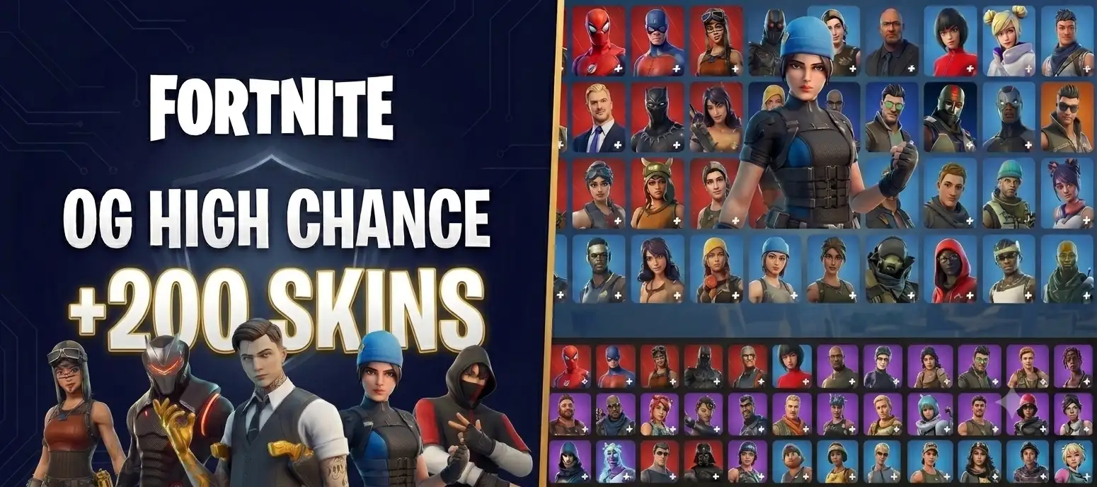 +200 SKINS, With RARE Or SUPER RARE (Black Knight,Renegade Raider,Ikonik,Or Others), Full Access [ACCOUNTS WORKS IN ALL PLATFORMS] | Epic