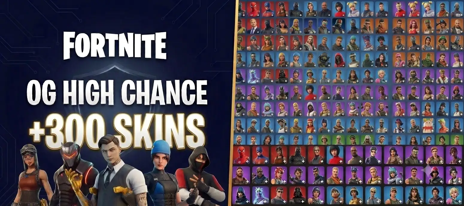 +300 SKINS, With RARE Or SUPER RARE (Black Knight,Renegade Raider,Ikonik,Or Others), Full Access [ACCOUNTS WORKS IN ALL PLATFORMS] | Epic