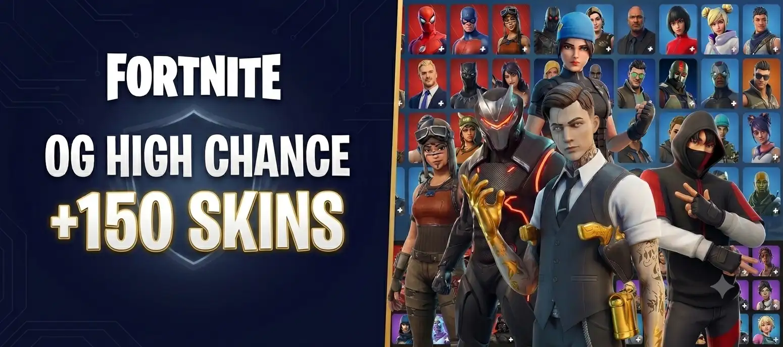 +150 SKINS, With RARE Or SUPER RARE (Black Knight,Renegade Raider,Ikonik,Or Others), Full Access [ACCOUNTS WORKS IN ALL PLATFORMS] | Epic