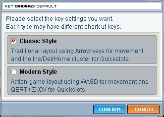 MapleStory Classic World Classic and Modern key binding options