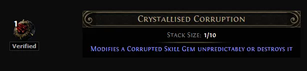 PoE 2 Crystallised Corruption