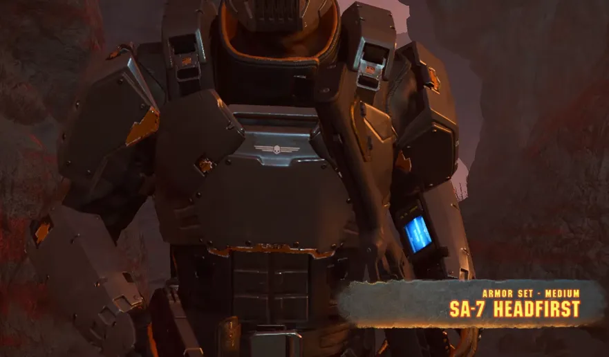 Helldivers 2 SA-7 Headfirst Armor Set