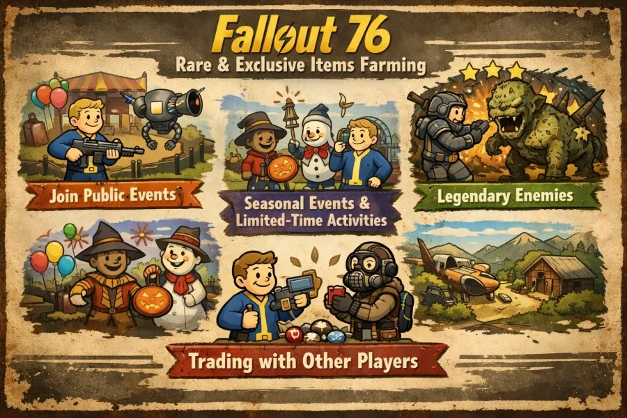 Fallout 76 Rare and Exclusive Items Farming