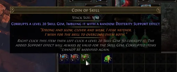 PoE Coin of Skill