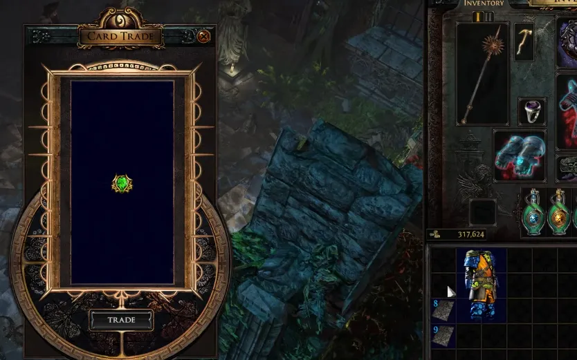 PoE 3.28 trading in a full set of divination cards