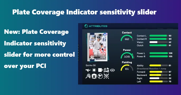 MLB The Show 26 Plate Coverage Indicator sensitivity slider
