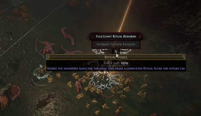 PoE use Vessels on completed rituals