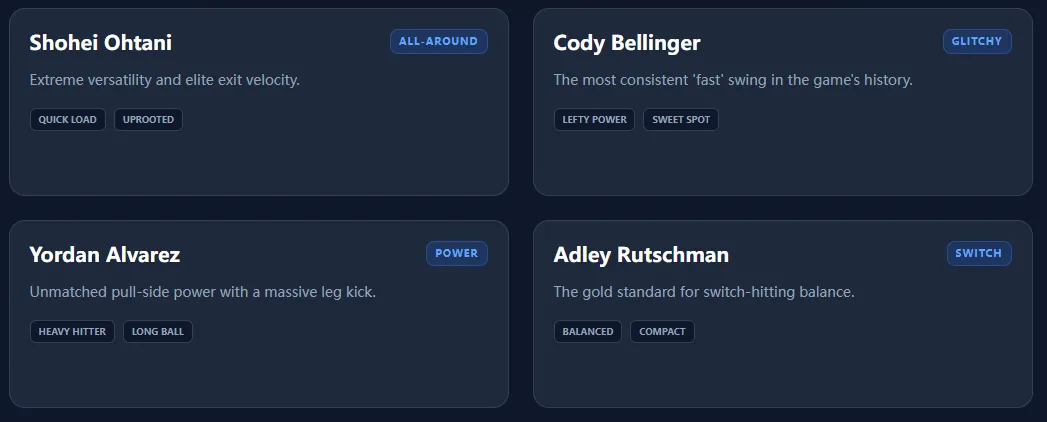 mlb the show 26 best batting stance: Meta Swings