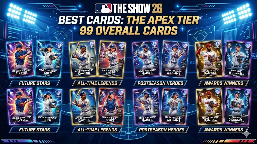 MLB The Show 26 Best Cards: The Apex Tier 99 Overall Cards