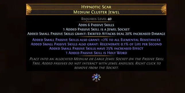 PoE Hallowing Flame Cluster Jewel