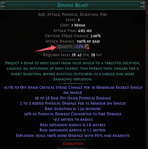 PoE PoE Have a total of 300% quality on all socketed gems