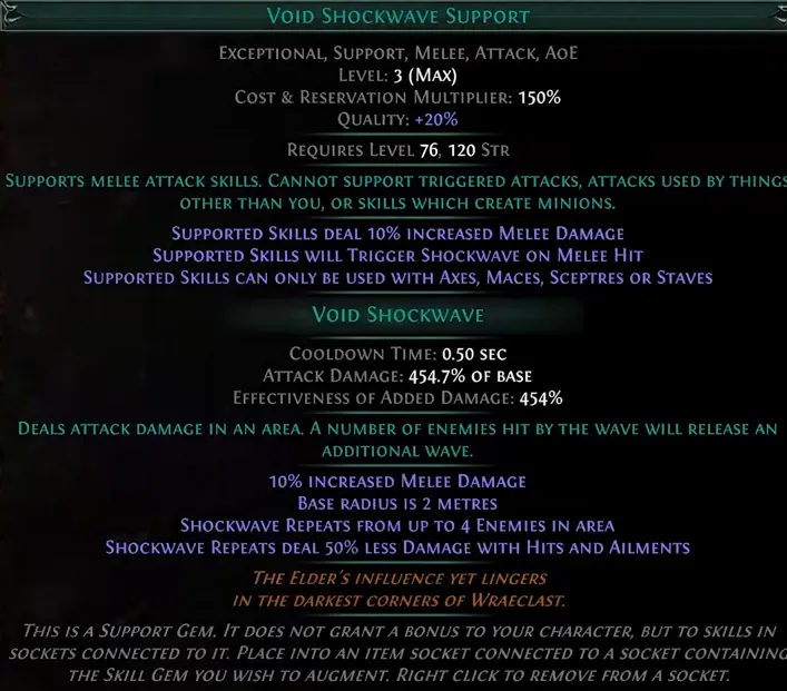 PoE Void Shockwave Support