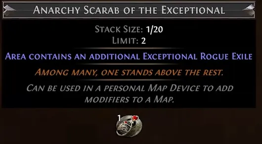 PoE Anarchy Scarab of the Exceptional