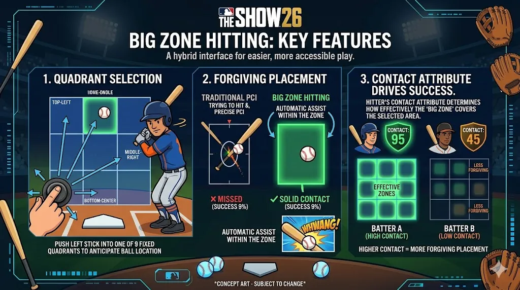 MLB The Show 26 Big Zone Hitting Tips