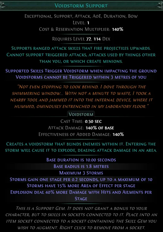 PoE Voidstorm Support