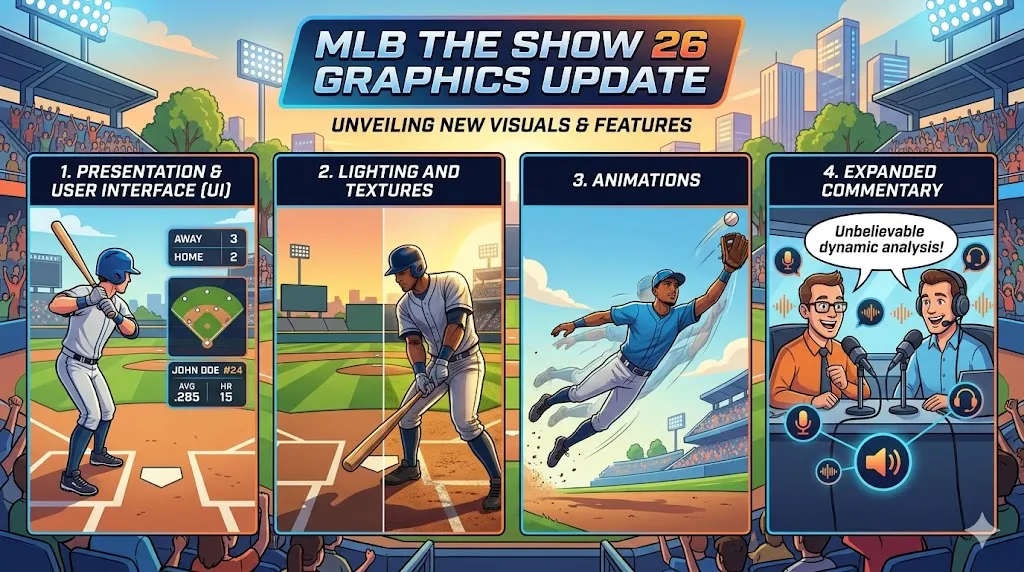 MLB The Show 26 Graphics Update: Key Visual & Presentation Updates