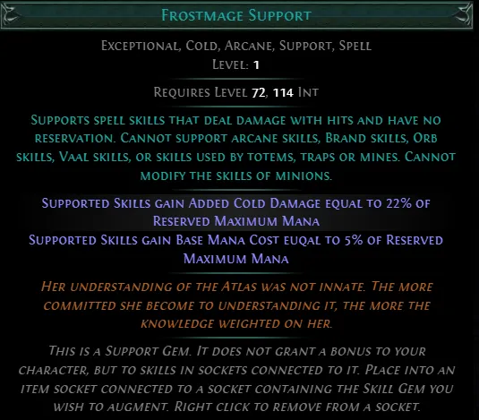 PoE Frostmage Support