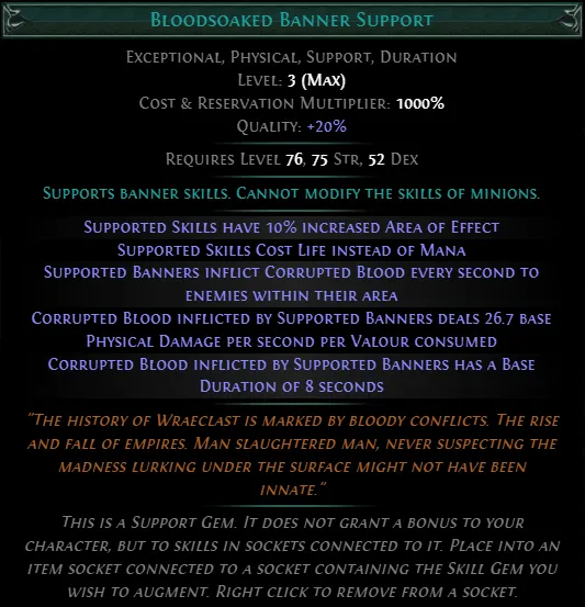 PoE Bloodsoaked Banner Support