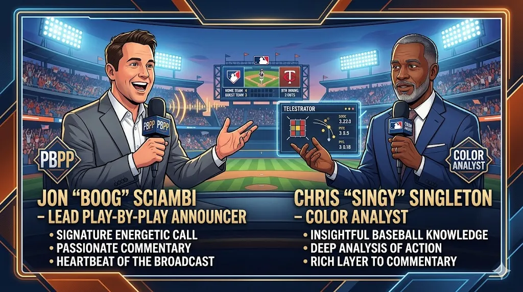 Who are the lead MLB The Show 26 announcers?