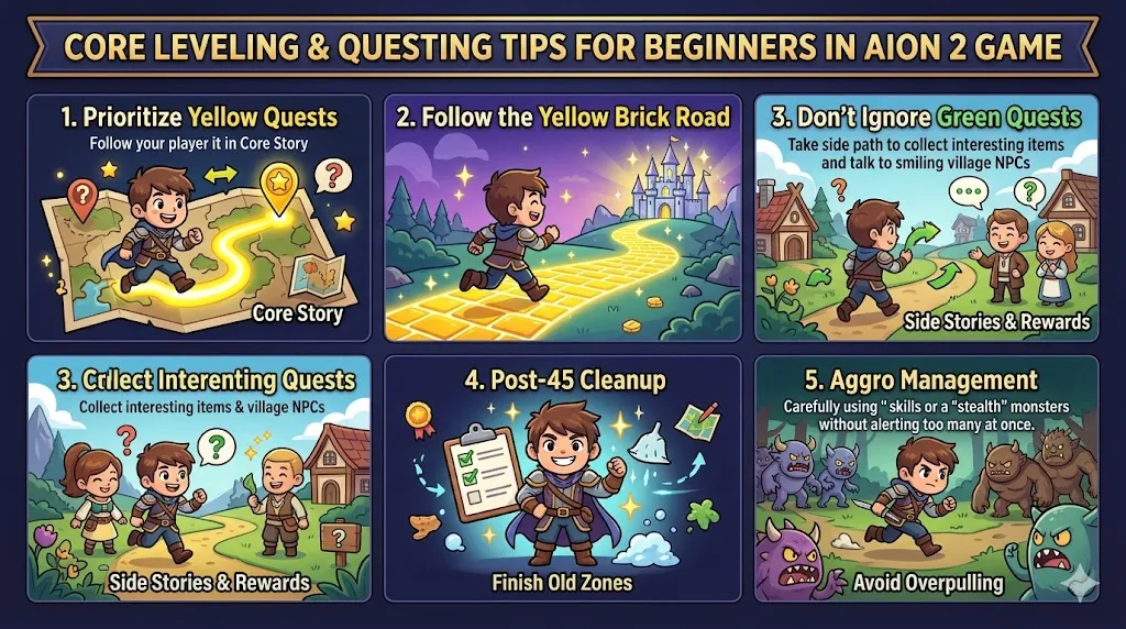 Core Leveling & Questing Tips for Beginners in Aion 2 Game