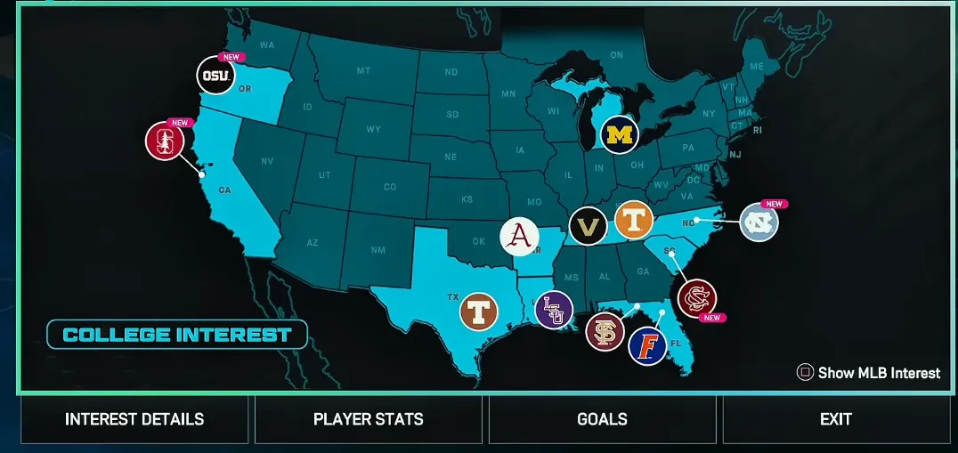 MLB The Show 26 Colleges