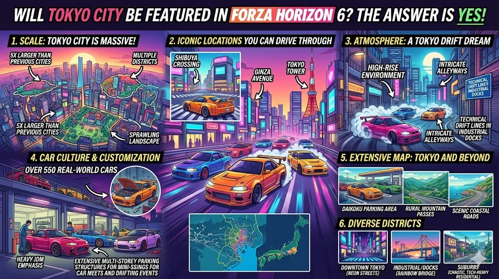 Will Tokyo City Be Featured in Forza Horizon 6