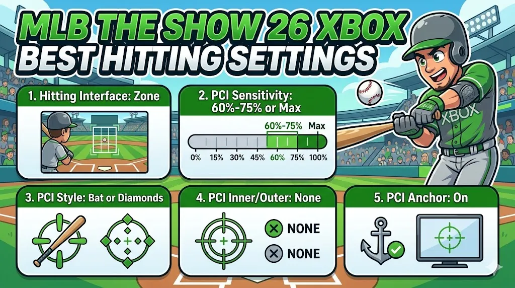 MLB The Show 26 Xbox Best Hitting Settings