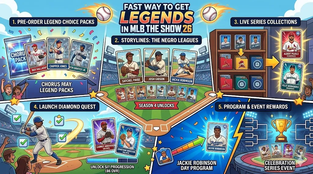 Fast way to get Legends in MLB The Show 26