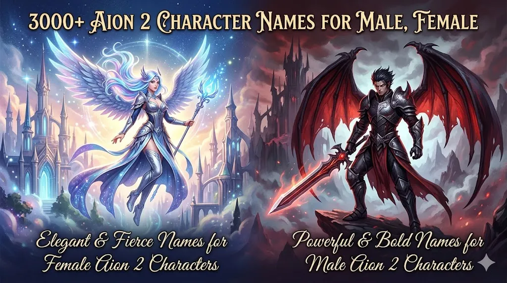 3000+ Aion 2 Character Name for Male, Female