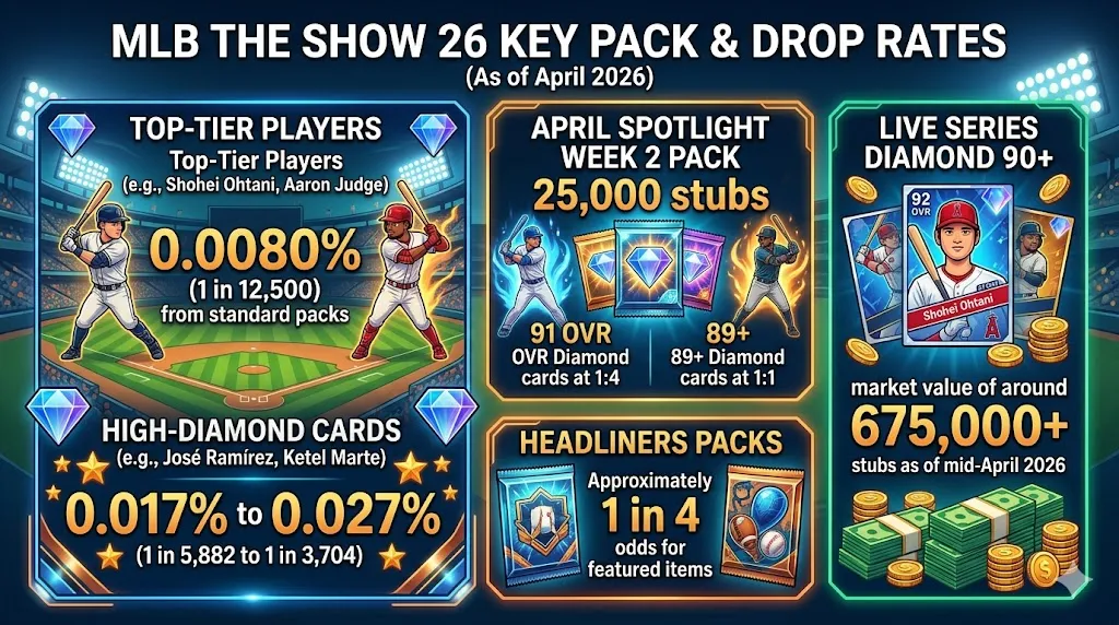 MLB The Show 26 Key Pack & Drop Rates (As of April 2026)