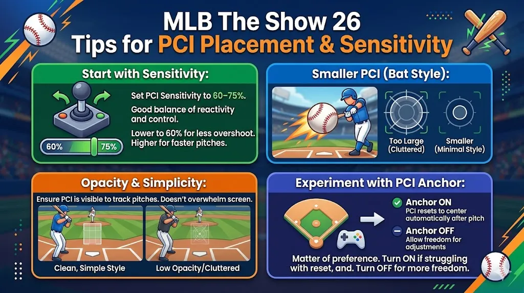 MLB The Show 26 Tips for PCI Placement & Sensitivity
