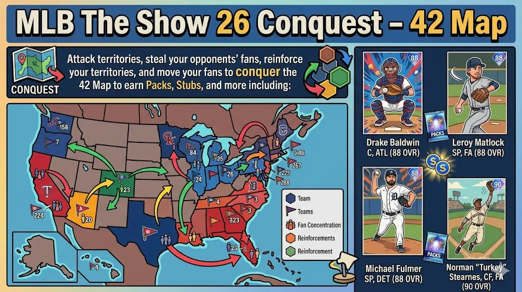 MLB The Show 26 Jackie Robinson Day Conquest – 42 Map