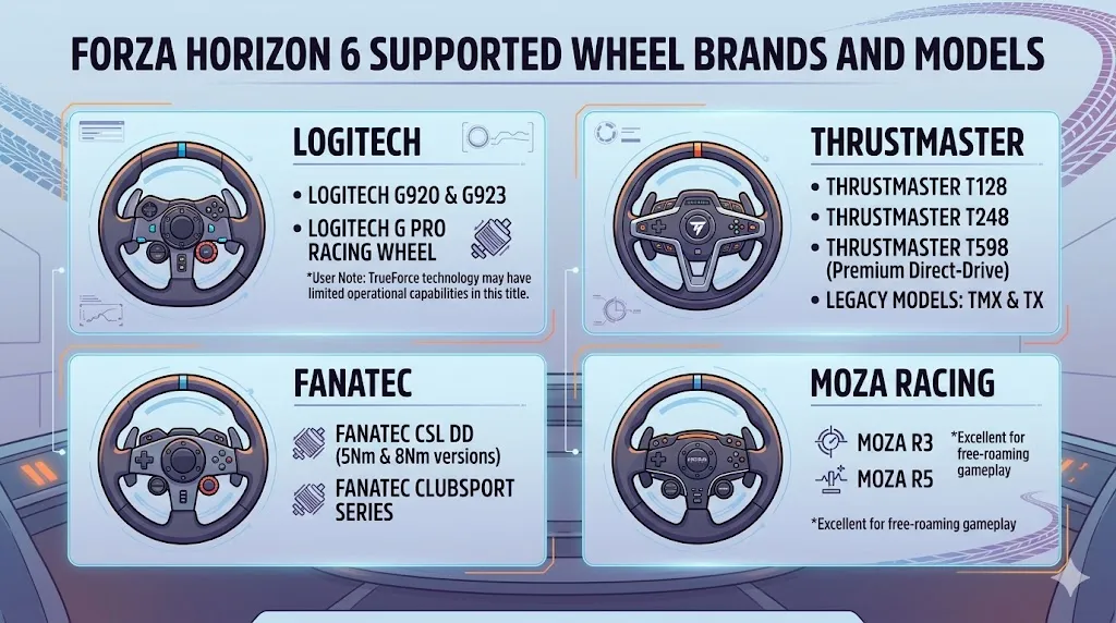 Forza Horizon 6 Supported Wheel Brands and Models