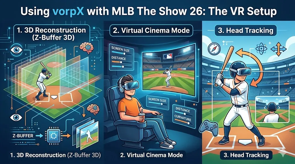 Using vorpX with MLB The Show 26: The VR Setup