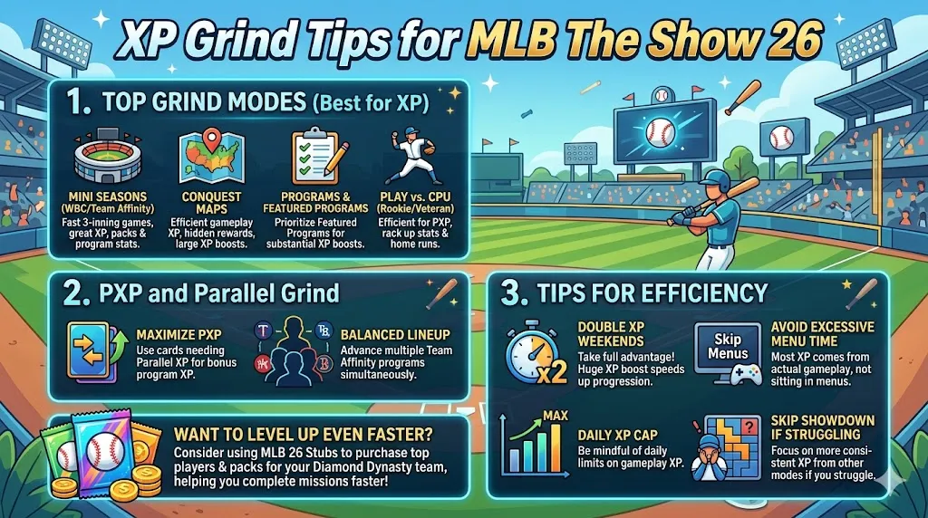 XP Grind Tips for MLB The Show 26