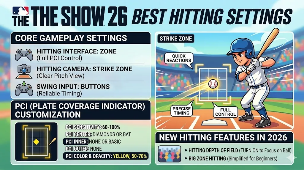 MLB The Show 26 Best Hitting Settings