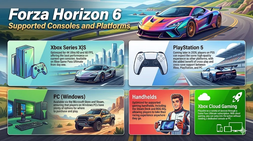 Forza Horizon 6 Supported Consoles and Platforms