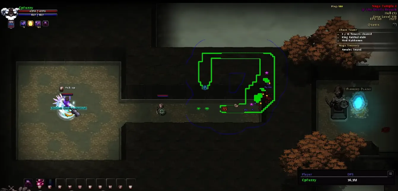 Hero Siege Naga Temple Amult: Golden Snake Amulet