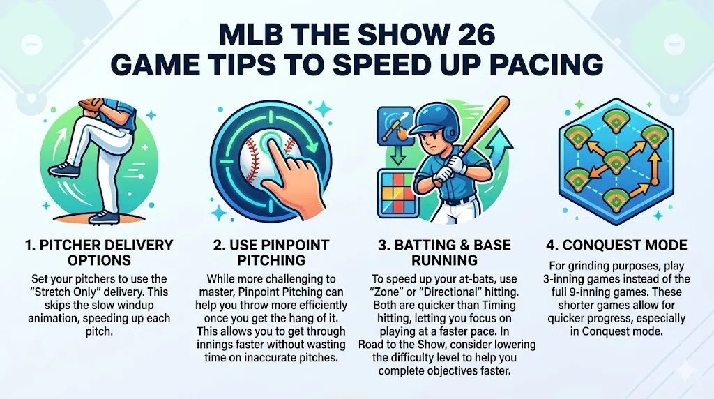 MLB The Show 26 Game Tips to Speed Up Pacing