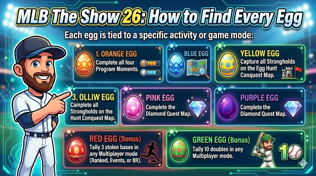 MLB The Show 26 How to Find Every Egg