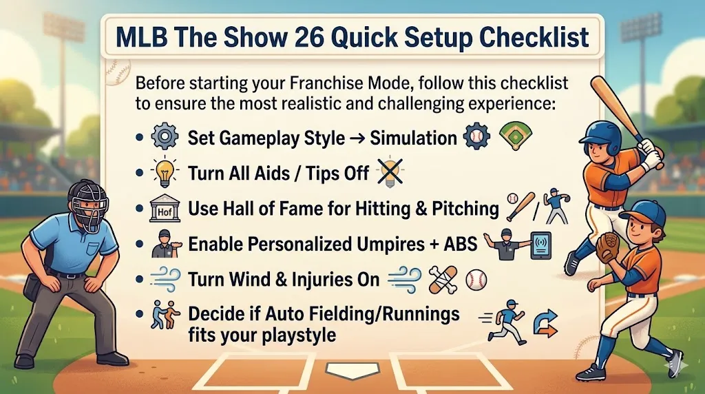 MLB The Show 26 Quick Setup Checklist
