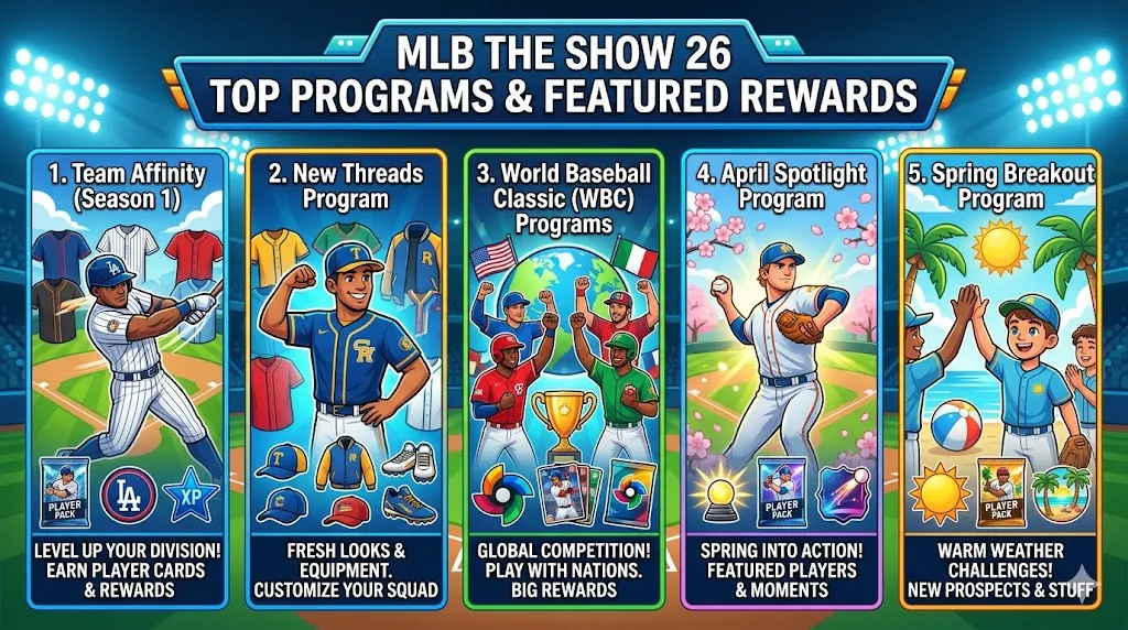 MLB The Show 26 Top Programs & Featured Rewards